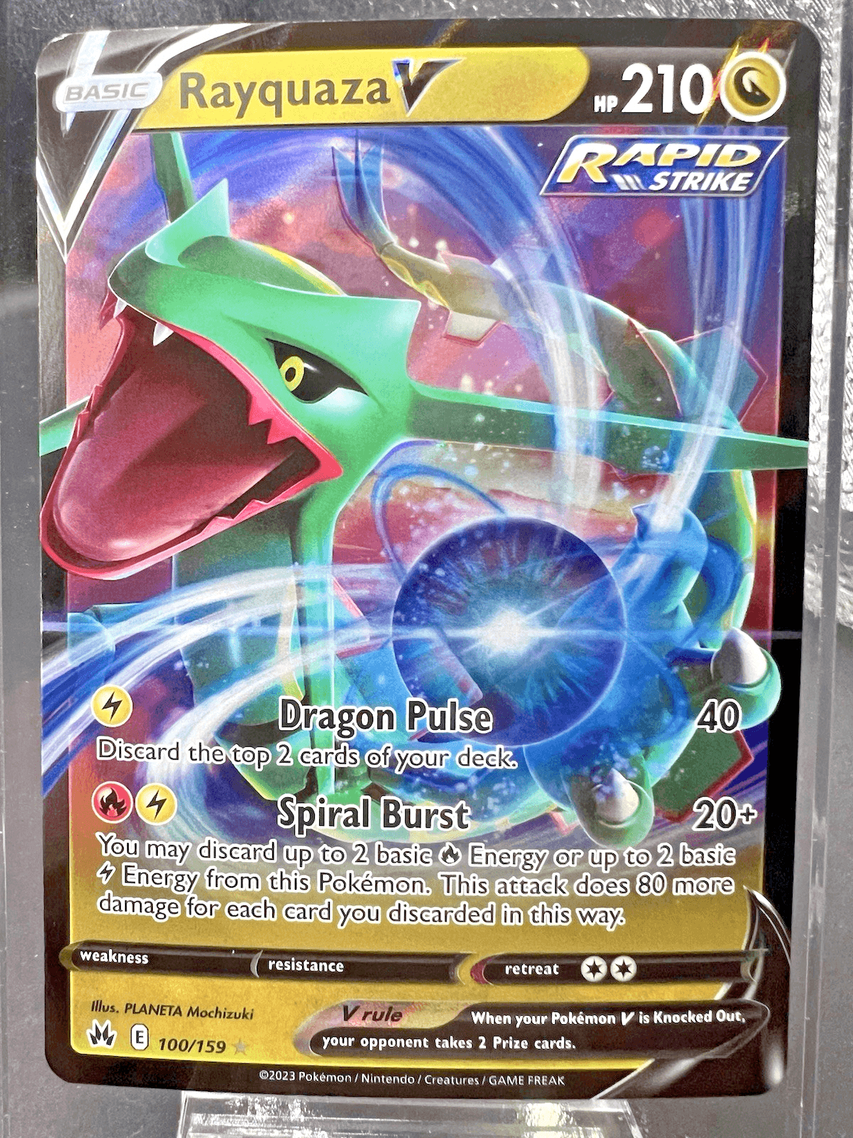 Pokemon TCG Rayquaza V 100/159 Crown Zenith