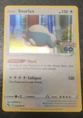 Snorlax - 055/078 - Holo Rare - Pokémon GO Expansion