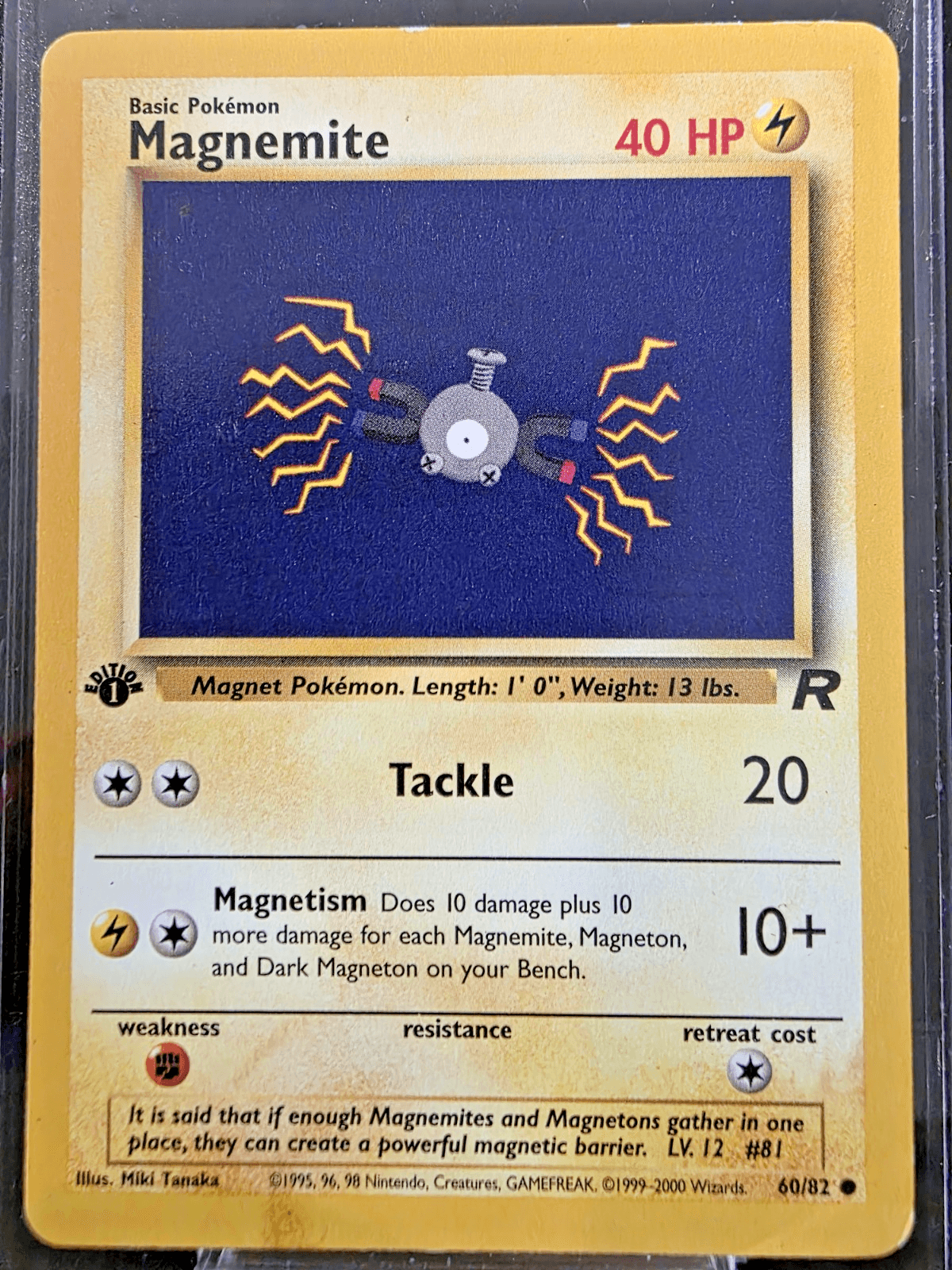 Pokémon TCG Magnemite 1st Edition Team Rocket 60/82 Common MP