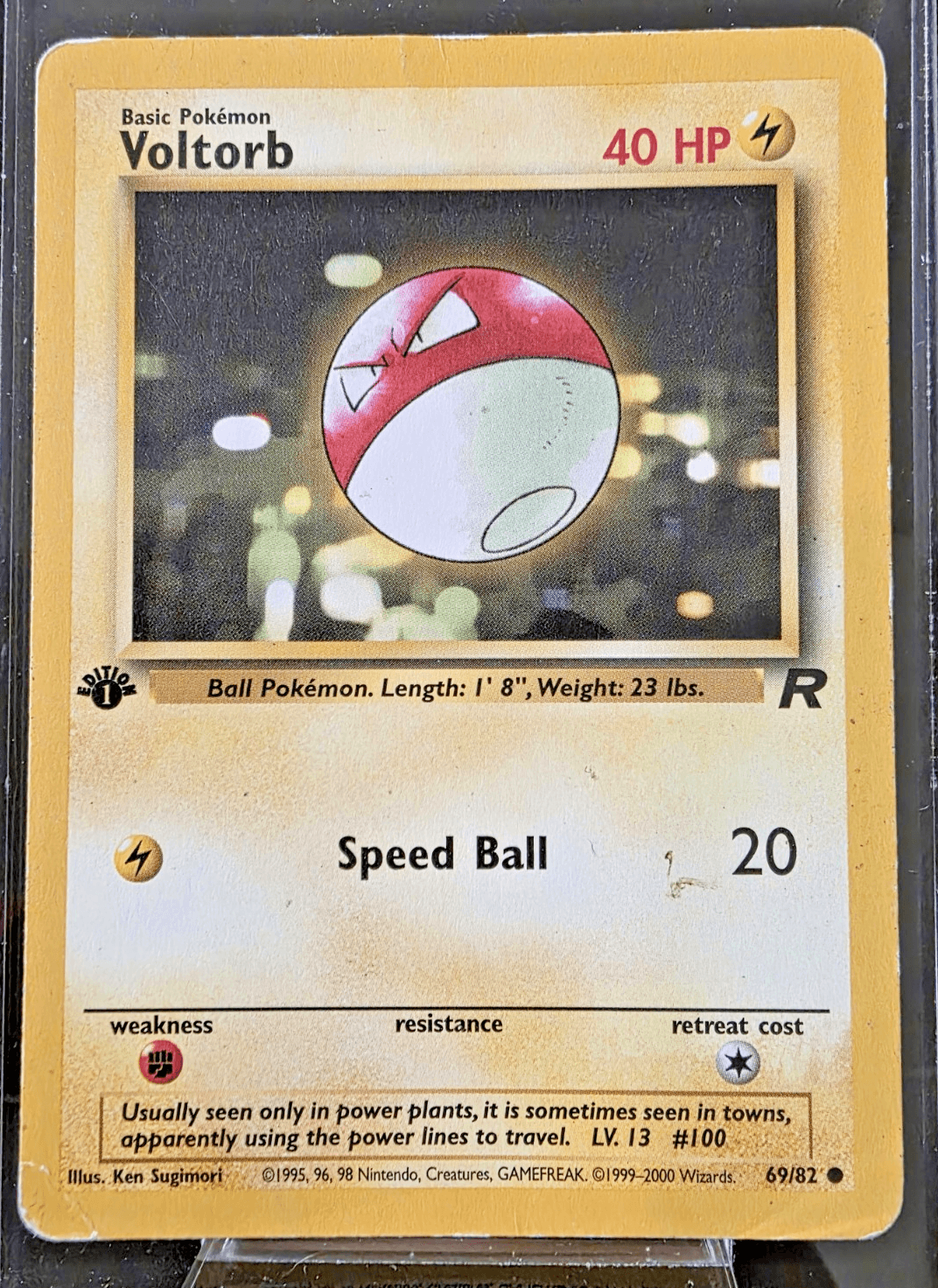 Pokemon TCG Voltorb 1st Edition Team Rocket Non Holo 69/82 HP