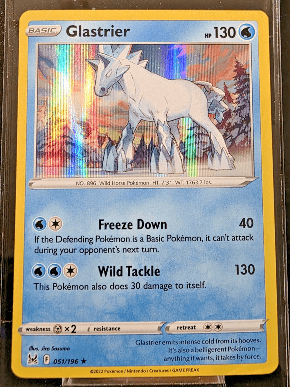 Pokemon TCG Glastrier Lost Origin 51/196 NM