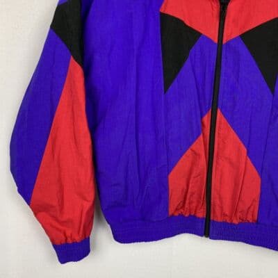 Vintage Michele Palmer Windbreaker Jacket Womens Medium Full Zip Colorful USA - Thumbnail 5