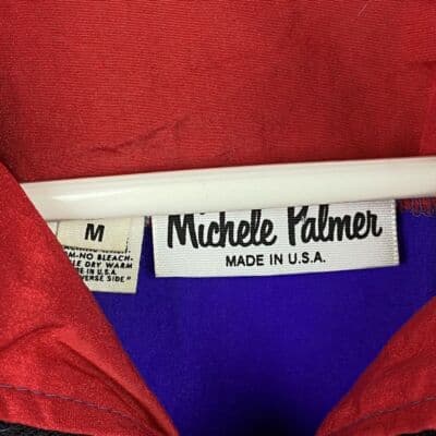 Vintage Michele Palmer Windbreaker Jacket Womens Medium Full Zip Colorful USA - Thumbnail 8