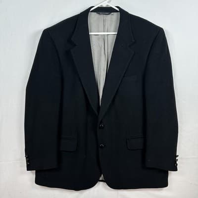 Christian Dior Monsieur 100% Camel Hair Blazer Mens 46R Black Sport Coat USA - Image 1