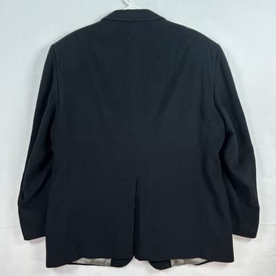 Christian Dior Monsieur 100% Camel Hair Blazer Mens 46R Black Sport Coat USA - Thumbnail 2