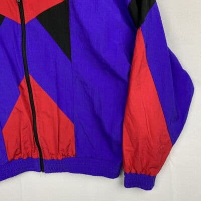 Vintage Michele Palmer Windbreaker Jacket Womens Medium Full Zip Colorful USA - Thumbnail 4