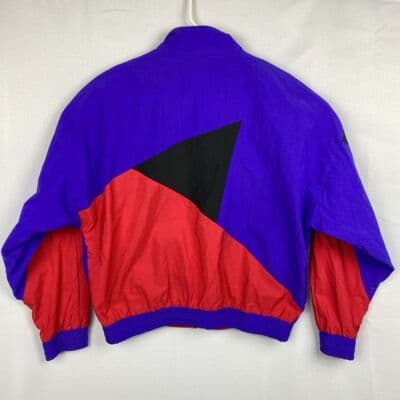 Vintage Michele Palmer Windbreaker Jacket Womens Medium Full Zip Colorful USA - Thumbnail 2