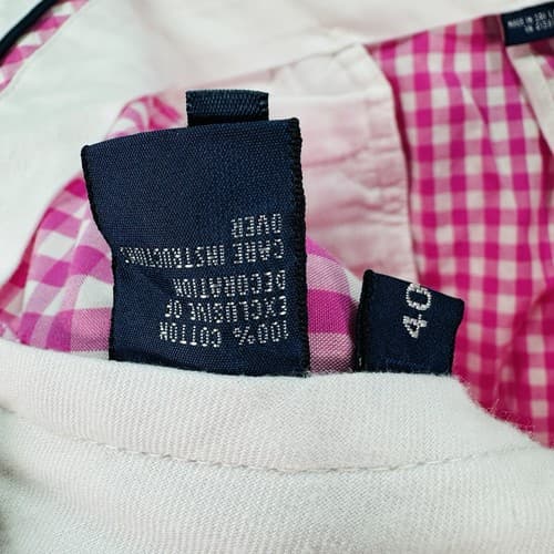 Polo Golf Ralph Lauren Mens 40 Pink Gingham Check Plaid 9” Inseam Cotton EUC - Thumbnail 4