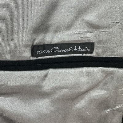 Christian Dior Monsieur 100% Camel Hair Blazer Mens 46R Black Sport Coat USA - Thumbnail 10