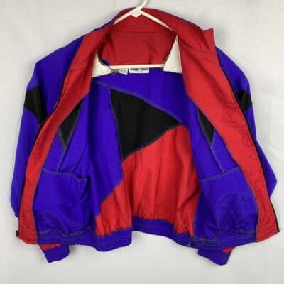 Vintage Michele Palmer Windbreaker Jacket Womens Medium Full Zip Colorful USA - Thumbnail 9