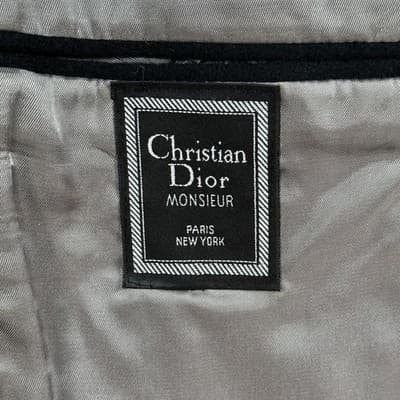 Christian Dior Monsieur 100% Camel Hair Blazer Mens 46R Black Sport Coat USA - Thumbnail 9