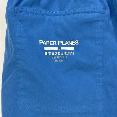 Jay-Z Roc Nation Paper Planes Blue Swim Trunks Nylon Shorts Large unlined 6" Ins - Thumbnail 5