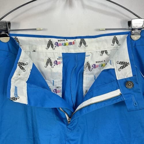 Royal & Awesome Golf Pants Mens 34 x 32 Blue Chino Straight Leg Outdoor - Thumbnail 5