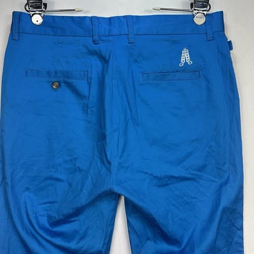Royal & Awesome Golf Pants Mens 34 x 32 Blue Chino Straight Leg Outdoor - Thumbnail 7