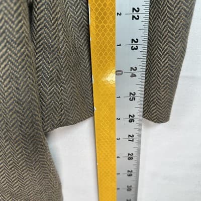 Yves Saint Laurent Sport Coat Mens 46R Brown Wool Cashmere Herringbone Italy - Thumbnail 7