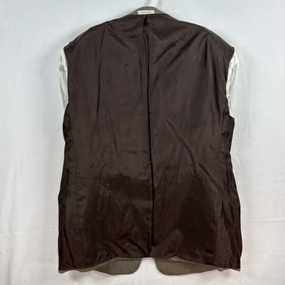 Yves Saint Laurent Sport Coat Mens 46R Brown Wool Cashmere Herringbone Italy - Thumbnail 13