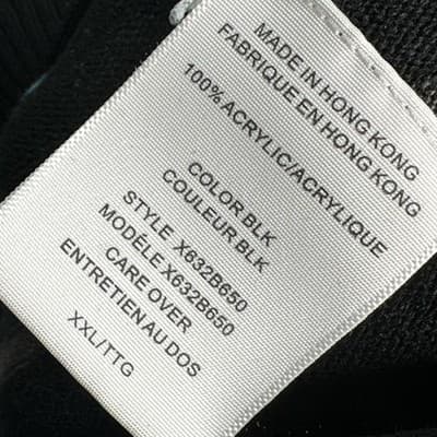 Guess Sweater Youth 2XL Black Striped Crewneck Pullover Knit Long Sleeve Vintage - Thumbnail 5