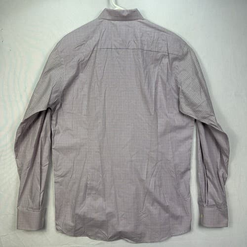 Eton Contemporary Dress Shirt Men XL 17 / 43 Red Blue Hairline Check Long Sleeve - Thumbnail 3