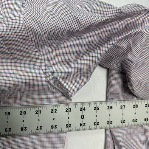 Eton Contemporary Dress Shirt Men XL 17 / 43 Red Blue Hairline Check Long Sleeve - Thumbnail 7