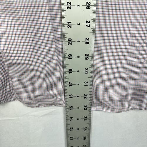 Eton Contemporary Dress Shirt Men XL 17 / 43 Red Blue Hairline Check Long Sleeve - Thumbnail 9