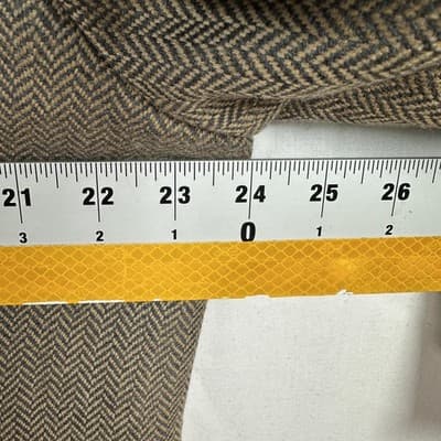 Yves Saint Laurent Sport Coat Mens 46R Brown Wool Cashmere Herringbone Italy - Thumbnail 9