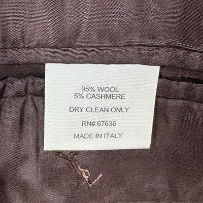 Yves Saint Laurent Sport Coat Mens 46R Brown Wool Cashmere Herringbone Italy - Thumbnail 12