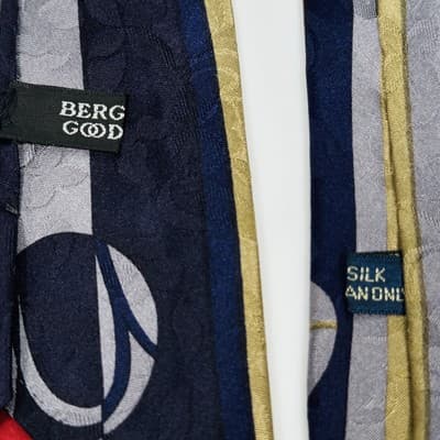 Vintage Georgina von Etzdorf Silk Tie Mens Striped Abstract Made in England 90s - Thumbnail 9