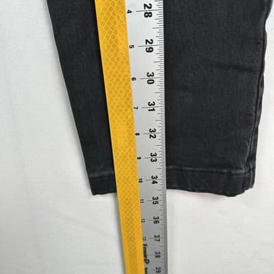 Emporio Armani Jeans Womens 34 X 25 Black Slim Straight Dark Wash Denim Logo - Thumbnail 9