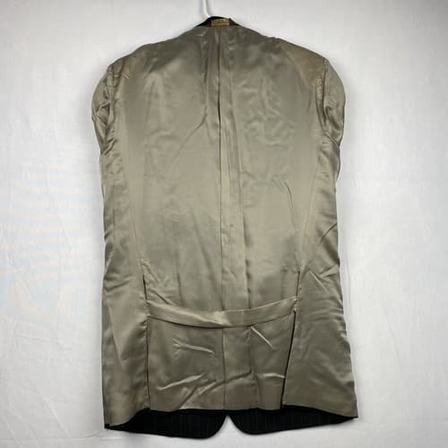 Paul Stuart Edward 43 L Tall Sport Coat Blazer Wool Gray Stripe Suit Jacket - Thumbnail 13