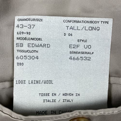 Paul Stuart Edward 43 L Tall Sport Coat Blazer Wool Gray Stripe Suit Jacket - Thumbnail 11