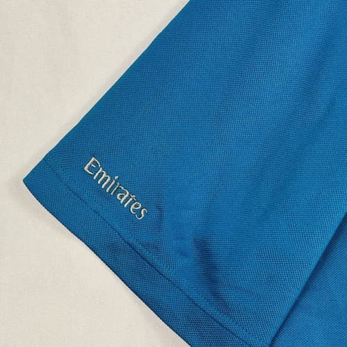 Footjoy Tour Issue Golf Polo Shirt Men XL Blue Striped Short Sleeve Emirates FJ - Thumbnail 8