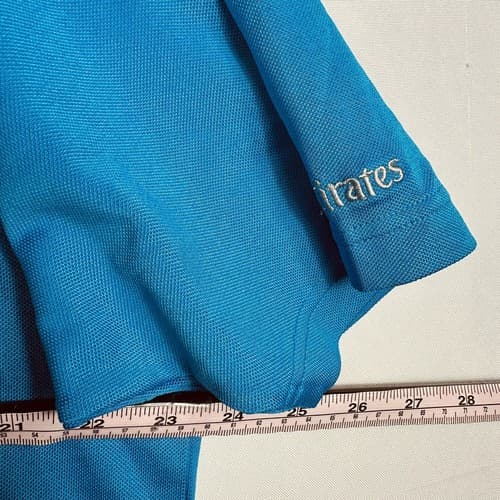 Footjoy Tour Issue Golf Polo Shirt Men XL Blue Striped Short Sleeve Emirates FJ - Thumbnail 12