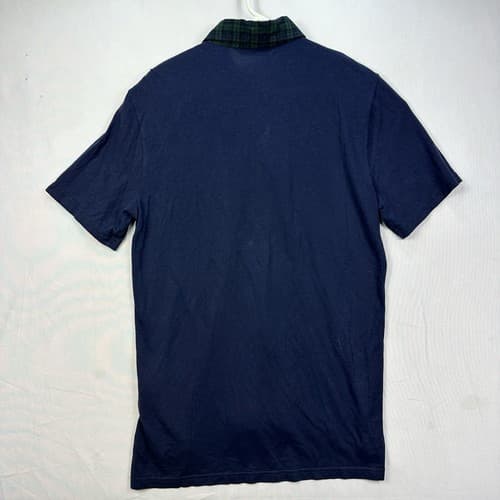 Polo Golf Ralph Lauren Shirt Mens Medium Pebble Beach Golf Navy Plaid Collar - Thumbnail 3