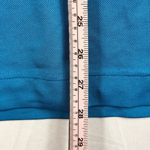 Footjoy Tour Issue Golf Polo Shirt Men XL Blue Striped Short Sleeve Emirates FJ - Thumbnail 13