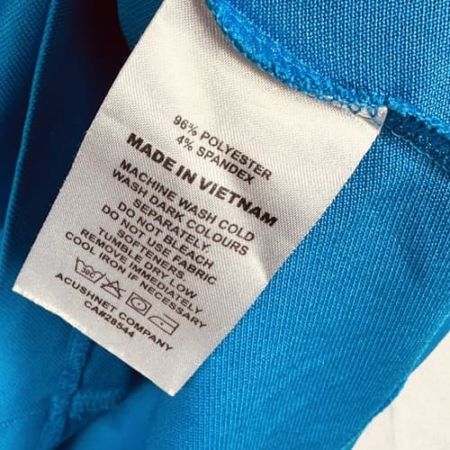 Footjoy Tour Issue Golf Polo Shirt Men XL Blue Striped Short Sleeve Emirates FJ - Thumbnail 10