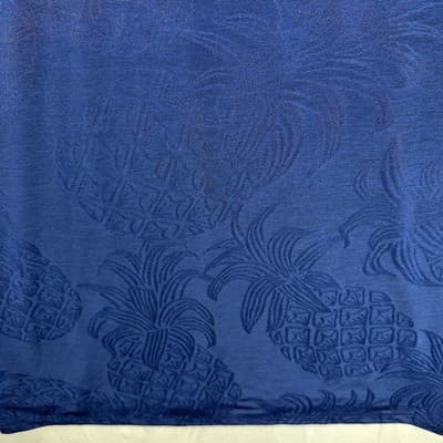Tori Richard Polo Shirt Mens XL Pineapple Jacquard Performance Golf Navy Sheer - Thumbnail 7