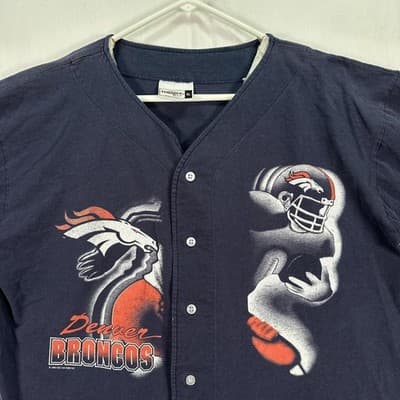 Vintage Denver Broncos Jersey Shirt Boys XL Blue NFL Football Badger NFL 90s - Thumbnail 3