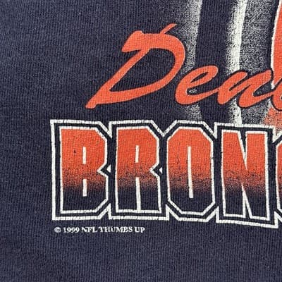 Vintage Denver Broncos Jersey Shirt Boys XL Blue NFL Football Badger NFL 90s - Thumbnail 4