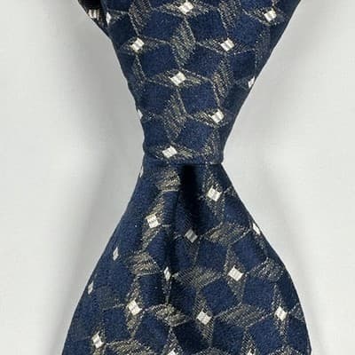 Robert Talbott 100% Silk Tie Mens Blue Geometric Woven Necktie Best Of Class - Image 1
