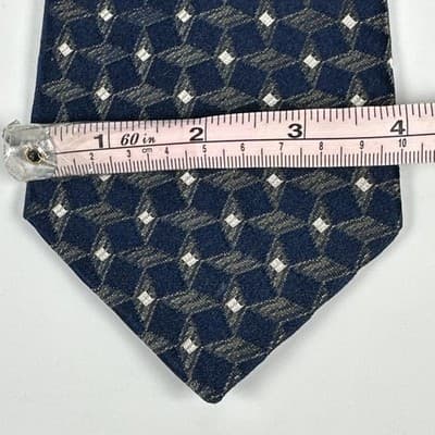 Robert Talbott 100% Silk Tie Mens Blue Geometric Woven Necktie Best Of Class - Thumbnail 6