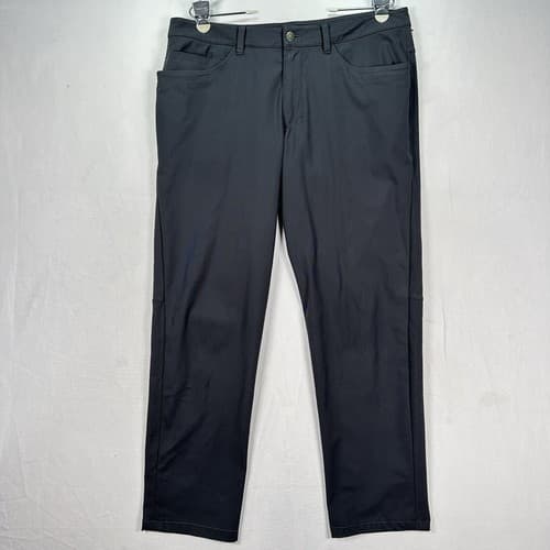 Lululemon ABC Classic Pants Men 34 29 Black Performance Golf Warpstreme LM5426S - Image 1