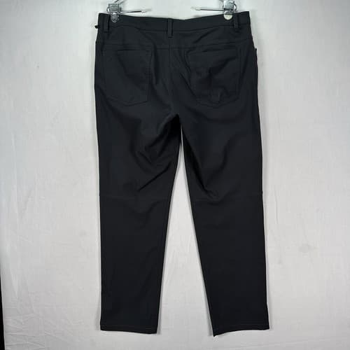 Lululemon ABC Classic Pants Men 34 29 Black Performance Golf Warpstreme LM5426S - Thumbnail 3