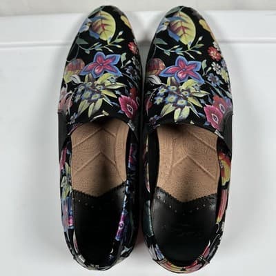 Robert Graham Artic Mens Black Floral Metallic Embroidery Loafers RG5657S Sz 8.5 - Thumbnail 5