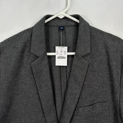 NEW J Crew Blazer Mens 42 Gray Thompson Sport Coat Jacket Cotton Style J4299 - Thumbnail 2