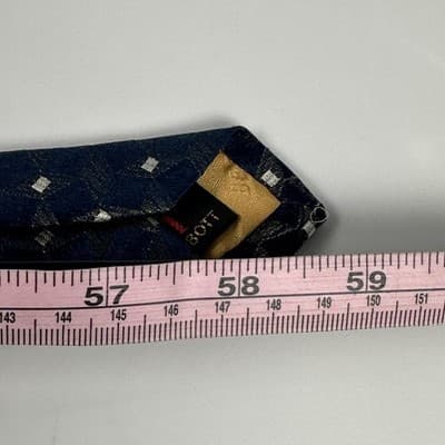 Robert Talbott 100% Silk Tie Mens Blue Geometric Woven Necktie Best Of Class - Thumbnail 7