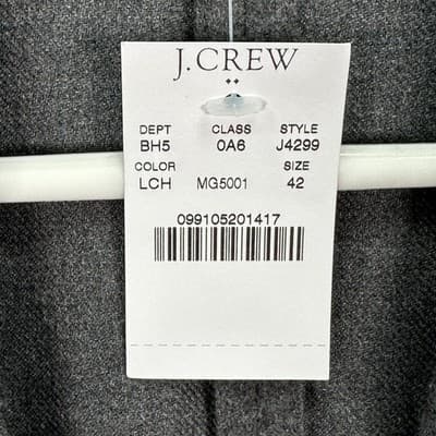 NEW J Crew Blazer Mens 42 Gray Thompson Sport Coat Jacket Cotton Style J4299 - Thumbnail 4