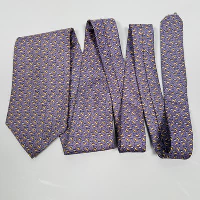 Brooks Brothers Tie Mens 100% Silk Dolphins Print Italy Novelty Necktie Made USA - Thumbnail 4