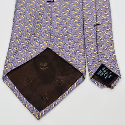 Brooks Brothers Tie Mens 100% Silk Dolphins Print Italy Novelty Necktie Made USA - Thumbnail 6