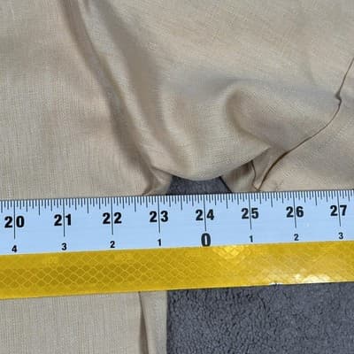 Zanetti Linen Shirt Mens Large Gold Camp Short Sleeve Floral Jacquard Italy - Thumbnail 11