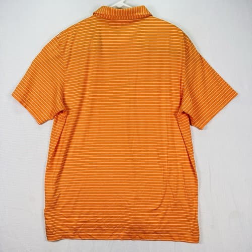 TASC Performance Polo Mens Large MicroAir Orange Stripe Short Sleeve NWOT - Thumbnail 3